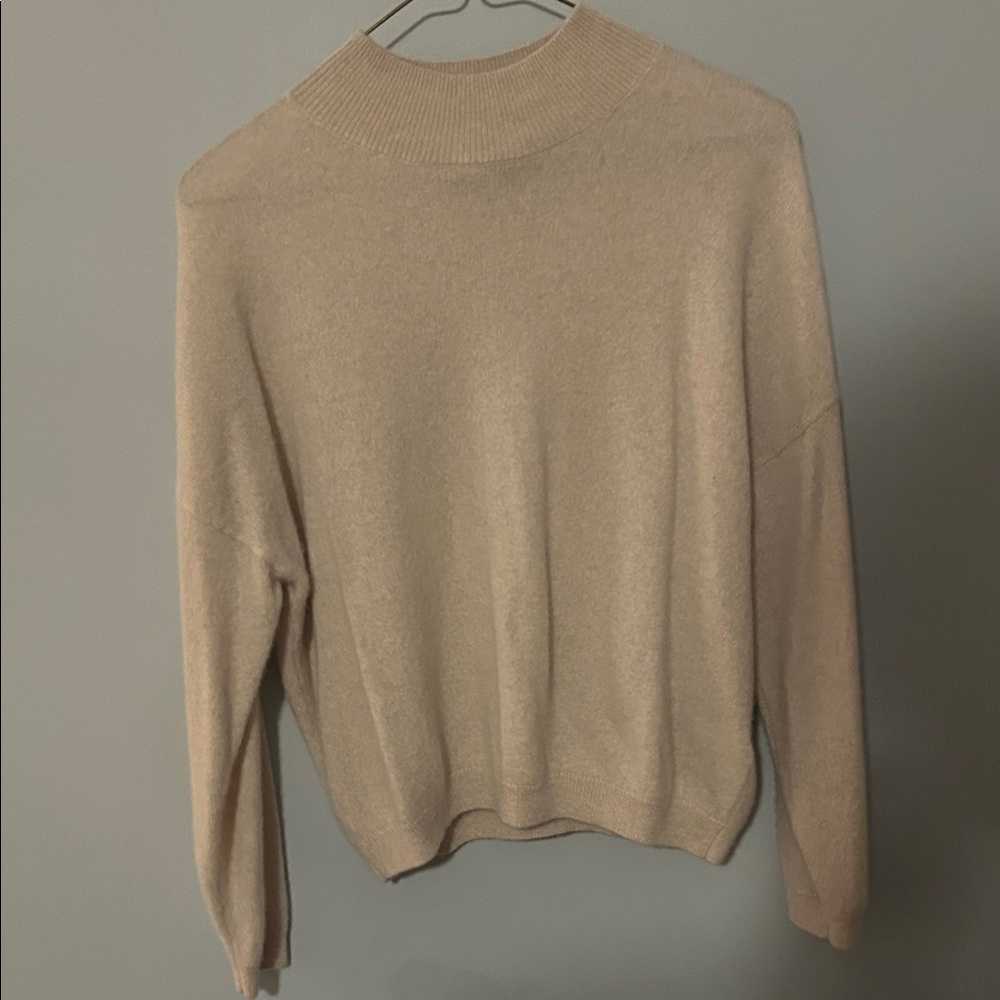 Belldini Classic Beige Women's Turtleneck Sweater